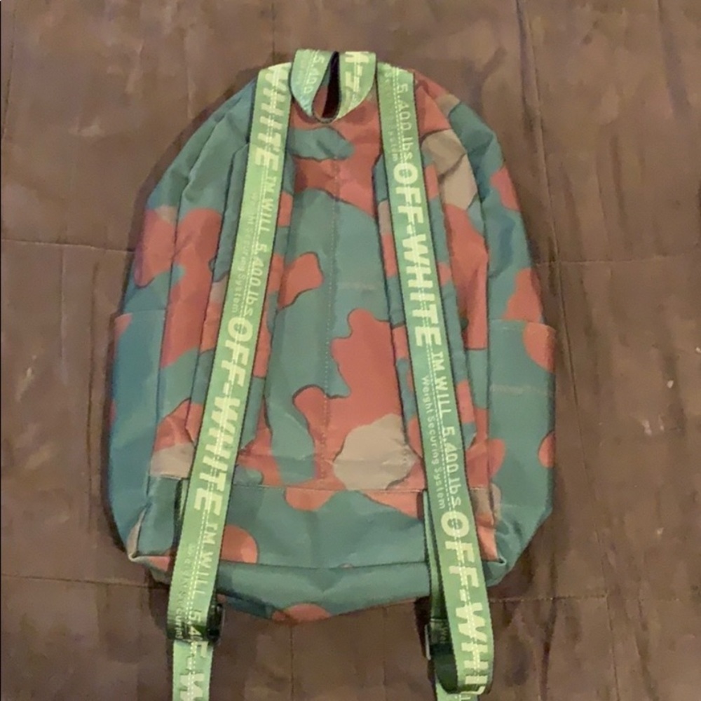 Off white camo backpack